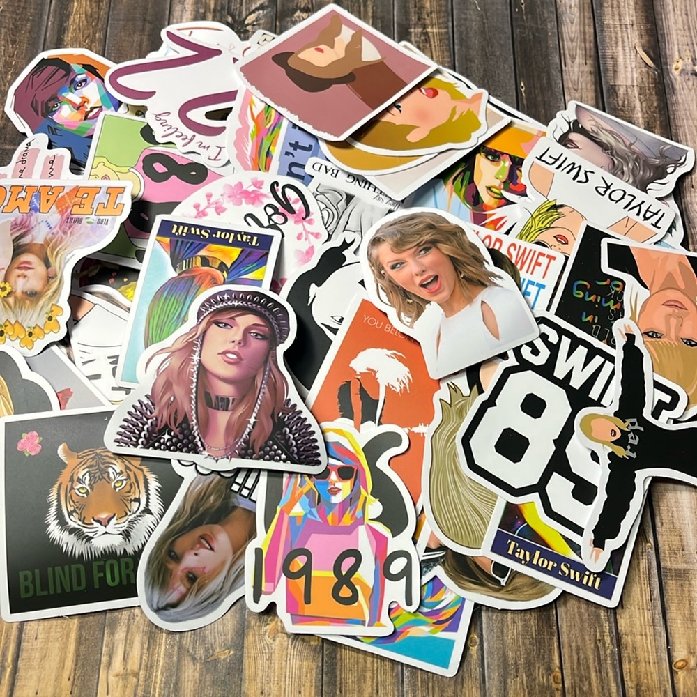 5for$10 Matte Popular Singer Taylor Swift 50 Pack Stickers Notebook Accessories